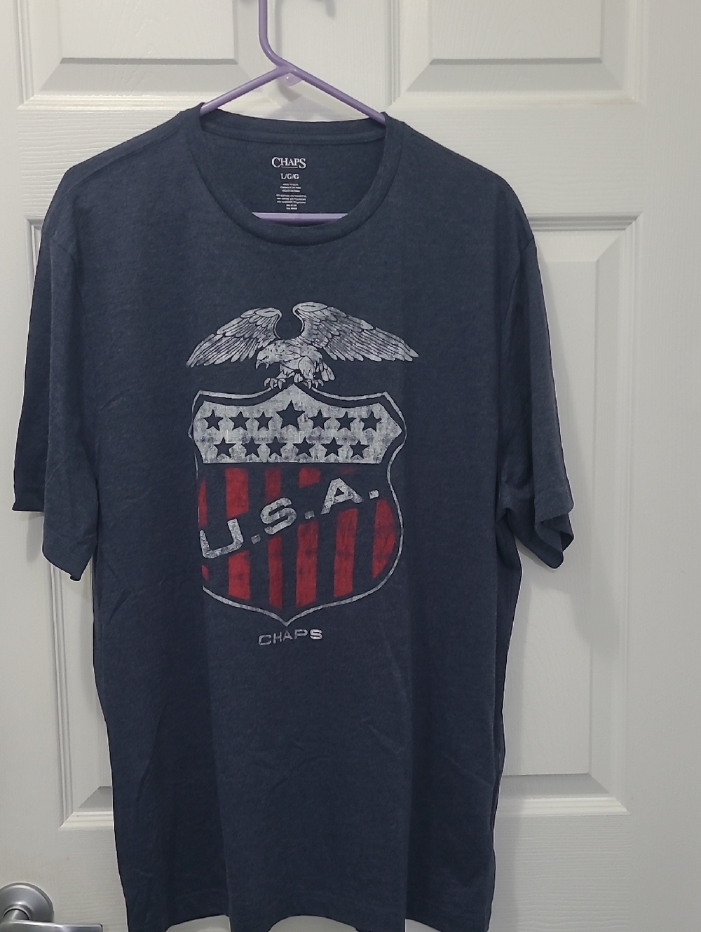 Chaps Men's Navy USA Graphic Tee